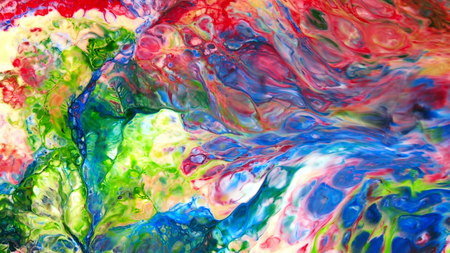 Abstract Beauty of Art Ink Paint Explode Colorful Fantasy Spreadの写真素材