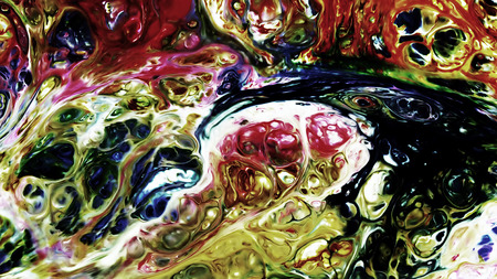 Abstract Beauty of Art Ink Paint Explode Colorful Fantasy Spread