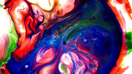 Abstract Beauty of Art Ink Paint Explode Colorful Fantasy Spreadの写真素材