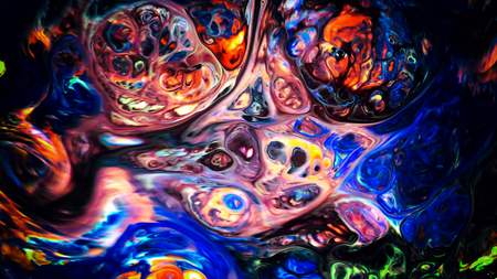 Abstract Beauty of Art Ink Paint Explode Colorful Fantasy Spread