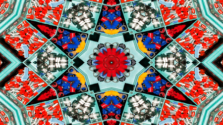 Abstract Cables Electric Wires Symmetric Pattern Ornamental Decorative Kaleidoscope Movement...