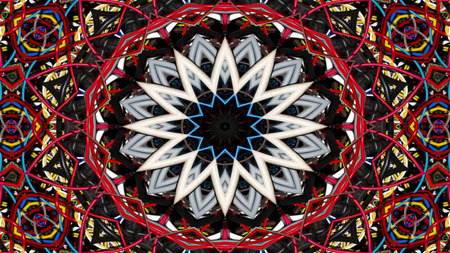 Abstract Cables Electric Wires Symmetric Pattern Ornamental Decorative Kaleidoscope Movement...