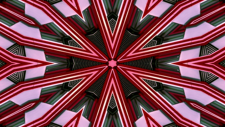 Abstract Colorful Hypnotic  Symmetric Pattern Ornamental Decorative Kaleidoscope Movement Geometric...