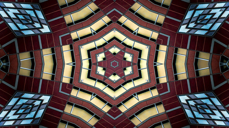 Abstract Colorful Hypnotic  Symmetric Pattern Ornamental Decorative Kaleidoscope Movement Geometric...