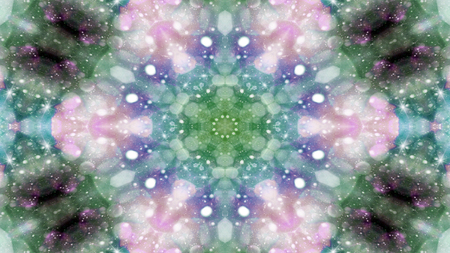 Abstract Colorful Shiny and Hypnotic Concept Symmetric Pattern Ornamental Decorative Kaleidoscope...