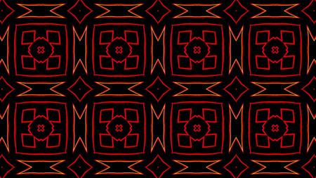 Abstract Colorful Shiny and Hypnotic Concept Symmetric Pattern Ornamental Decorative Kaleidoscope...