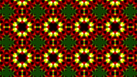 Abstract Colorful Shiny and Hypnotic Concept Symmetric Pattern Ornamental Decorative Kaleidoscope...