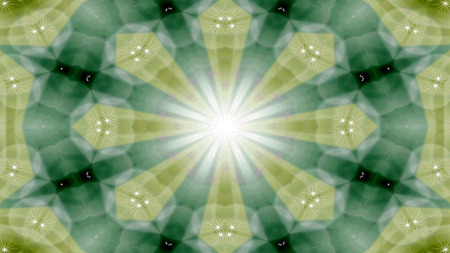 Abstract Colorful Shiny and Hypnotic Concept Symmetric Pattern Ornamental Decorative Kaleidoscope...
