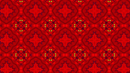 Abstract Colorful Shiny and Hypnotic Concept Symmetric Pattern Ornamental Decorative Kaleidoscope Movement Geometric Circle and Star Shapesの写真素材