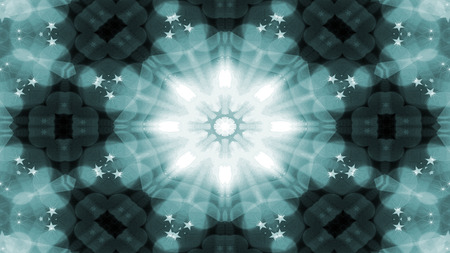 Abstract Colorful Shiny and Hypnotic Concept Symmetric Pattern Ornamental Decorative Kaleidoscope...