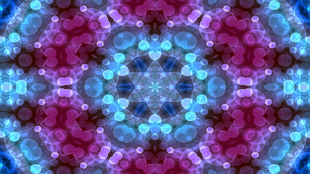 Abstract Colorful Shiny and Hypnotic Concept Symmetric Pattern Ornamental Decorative Kaleidoscope...