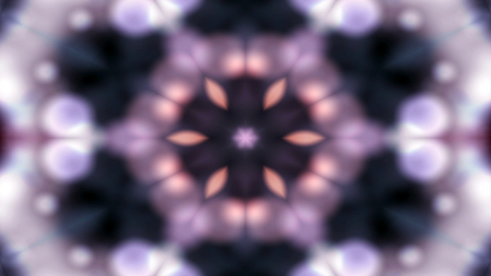 Abstract Colorful Shiny and Hypnotic Concept Symmetric Pattern Ornamental Decorative Kaleidoscope Movement Geometric Circle and Star Shapesの写真素材