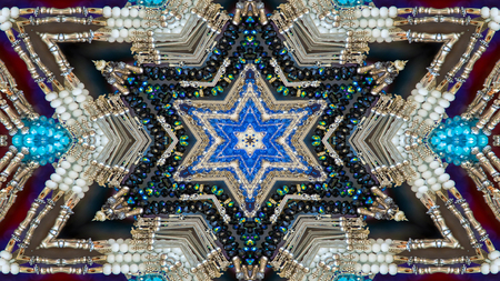 Abstract Colorful Hypnotic  Symmetric Pattern Ornamental Decorative Kaleidoscope Movement Geometric...