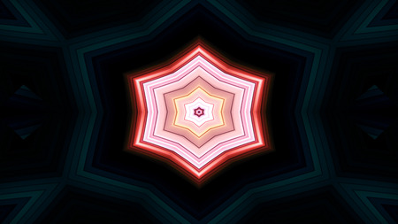 Abstract Colorful Hypnotic  Symmetric Pattern Ornamental Decorative Kaleidoscope Movement Geometric...