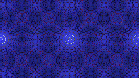 Abstract Colorful Hypnotic  Symmetric Pattern Ornamental Decorative Kaleidoscope Movement Geometric Circle and Star Shapesの写真素材