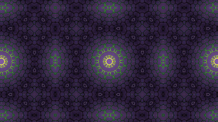 Abstract Colorful Hypnotic  Symmetric Pattern Ornamental Decorative Kaleidoscope Movement Geometric...