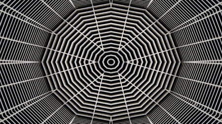 Abstract Colorful Hypnotic  Symmetric Pattern Ornamental Decorative Kaleidoscope Movement Geometric Circle and Star Shapesの写真素材