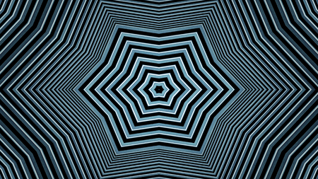 Abstract Colorful Hypnotic  Symmetric Pattern Ornamental Decorative Kaleidoscope Movement Geometric Circle and Star Shapesの写真素材