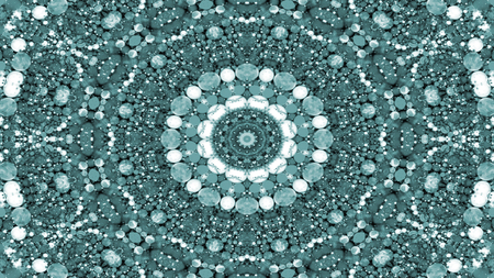 Abstract Colorful Symmetric Pattern Ornamental Decorative Kaleidoscope Movement Geometric Circle and Star Shapesの写真素材