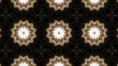 Abstract Colorful Symmetric Pattern Ornamental Decorative Kaleidoscope Movement Geometric Circle and...