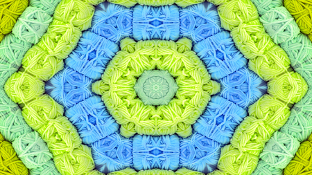Abstract Colorful Symmetric Pattern Ornamental Decorative Kaleidoscope Movement Geometric Circle and...