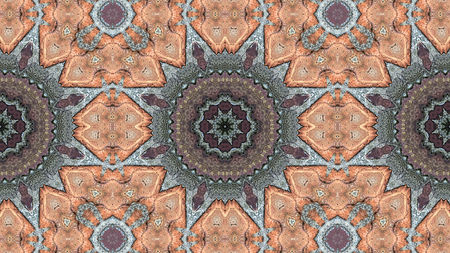Abstract Ethnic Authentic Symmetric Pattern Ornamental Decorative Kaleidoscope Movement Geometric...