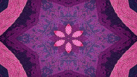 Abstract Ethnic Authentic Symmetric Pattern Ornamental Decorative Kaleidoscope Movement Geometric...