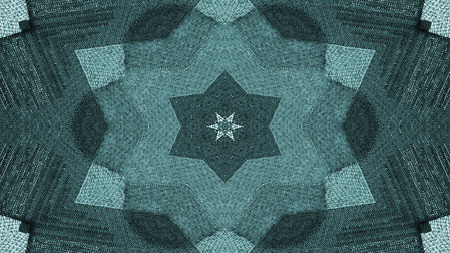 Abstract Ethnic Authentic Symmetric Pattern Ornamental Decorative Kaleidoscope Movement Geometric...