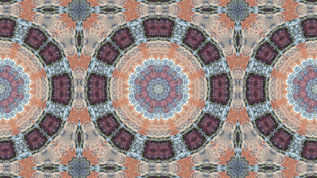 Abstract Ethnic Authentic Symmetric Pattern Ornamental Decorative Kaleidoscope Movement Geometric...