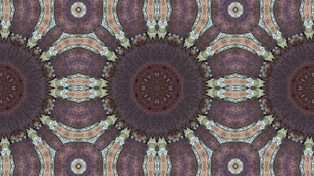 Abstract Ethnic Authentic Symmetric Pattern Ornamental Decorative Kaleidoscope Movement Geometric...