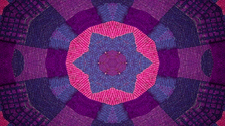 Abstract Ethnic Authentic Symmetric Pattern Ornamental Decorative Kaleidoscope Movement Geometric Circle and Star Shapesの写真素材