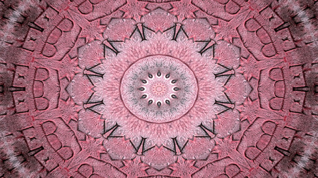 Abstract Ethnic Authentic Symmetric Pattern Ornamental Decorative Kaleidoscope Movement Geometric Circle and Star Shapesの写真素材