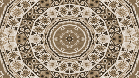 Abstract Ethnic Authentic Symmetric Pattern Ornamental Decorative Kaleidoscope Movement Geometric...
