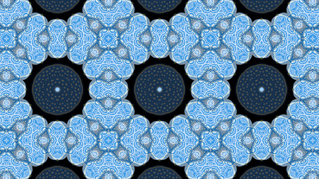 Abstract Ethnic Authentic Symmetric Pattern Ornamental Decorative Kaleidoscope Movement Geometric...