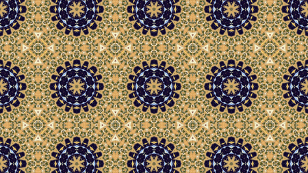 Abstract Ethnic Authentic Symmetric Pattern Ornamental Decorative Kaleidoscope Movement Geometric...