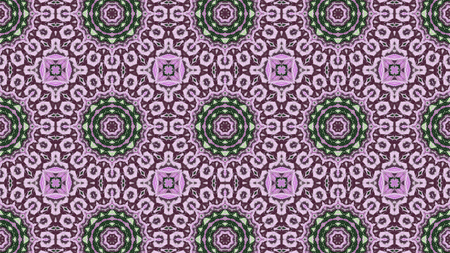 Abstract Ethnic Authentic Symmetric Pattern Ornamental Decorative Kaleidoscope Movement Geometric...