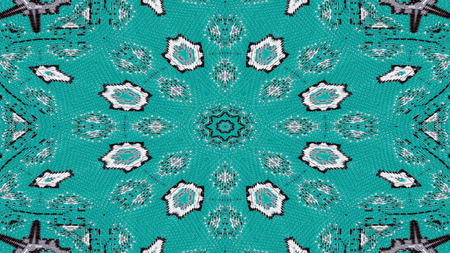 Abstract Ethnic Authentic Symmetric Pattern Ornamental Decorative Kaleidoscope Movement Geometric...