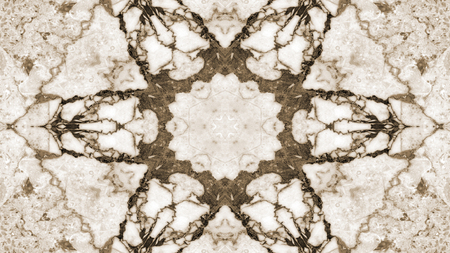 Abstract Ethnic Authentic Symmetric Pattern Ornamental Decorative Kaleidoscope Movement Geometric Circle and Star Shapesの写真素材