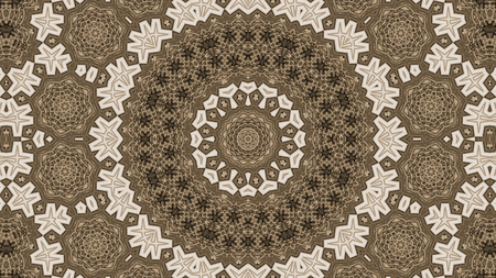 Abstract Ethnic Authentic Symmetric Pattern Ornamental Decorative Kaleidoscope Movement Geometric...
