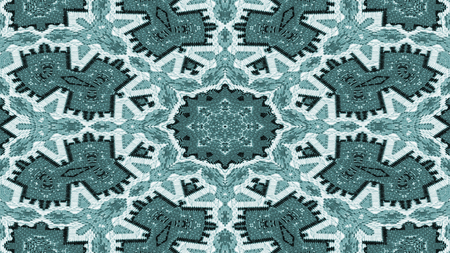 Abstract Ethnic Authentic Symmetric Pattern Ornamental Decorative Kaleidoscope Movement Geometric...