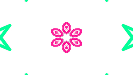 Abstract Gambling Concept Symmetric Pattern Ornamental Decorative Kaleidoscope Movement Geometric Circle and Star Shapesの写真素材