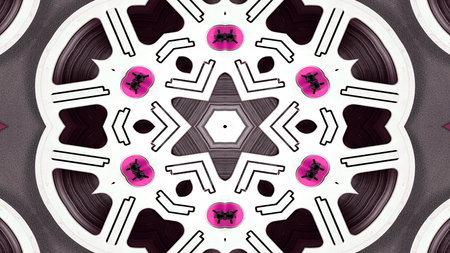 Abstract Metallic Industrial and Technology  Concept Symmetric Pattern Ornamental Decorative...