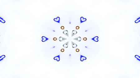 Abstract Numbers and Letters Concept Symmetric Pattern Ornamental Decorative Kaleidoscope Movement Geometric Circle and Star Shapesの写真素材