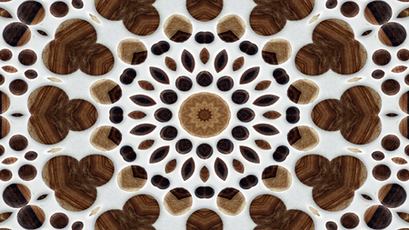 Abstract Wooden Background   Concept Symmetric Pattern Ornamental Decorative Kaleidoscope Movement...