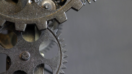 Retro Rusty Mechanic Clock Gears