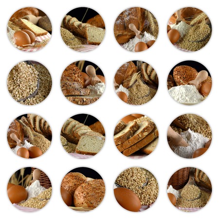 Delicious Fresh Bread Food Collageの写真素材