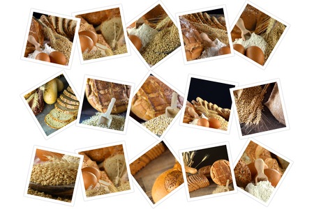 Delicious Fresh Bread Food Collageの写真素材