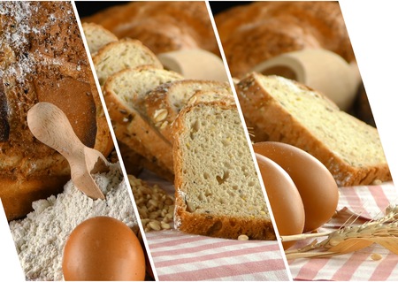 Delicious Fresh Bread Food Collageの写真素材