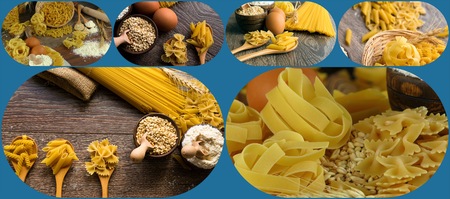 Italian Macaroni Pasta Uncooked Collageの写真素材