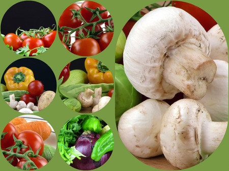 Mix of healthy Organic Vegetable Collageの写真素材